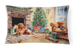 Nova Scotia Duck Tolling Retriever Cozy Christmas Throw Pillow