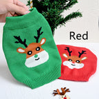 Pet Christmas Sweater with Elk Print for Dogs and Cats