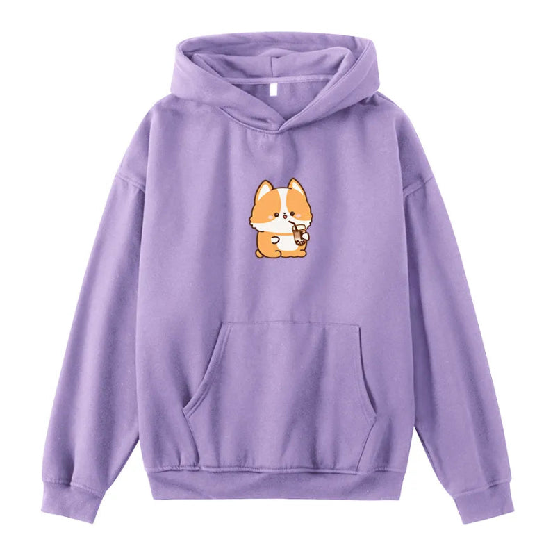 Cartoon Printed Long-Sleeved Hoodie for Fall & Winter | Streetwear