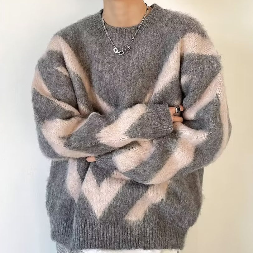 Warm Winter Stand Collar Lamb Wool Jacket for Men