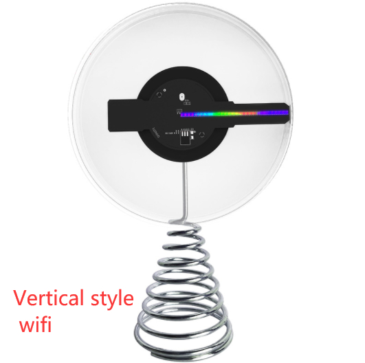 3D Holographic Fan 12cm Christmas Ball Desktop Stereo Night Lamp with WiFi, Music, USB
