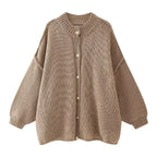 French Loose Round Neck Cardigan Sweater
