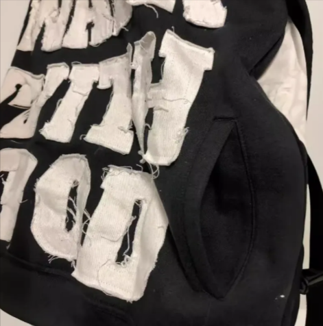 Hip-Hop Letter Embroidered Hoodie | Streetwear