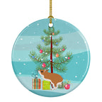 White Legged Hamster Merry Christmas Ceramic Ornament