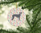 Italian Greyhound Merry Christmas Ceramic Ornament