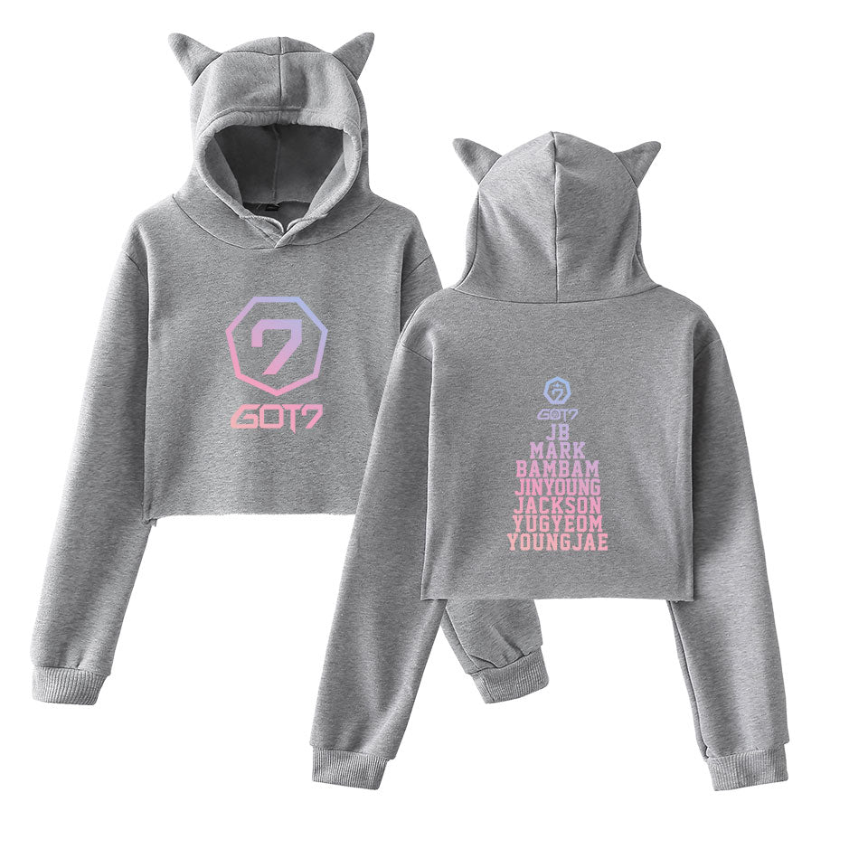 GOT7 Hoodie with Cat Print - Unisex Kpop Style | Streetwear