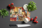 Mastiff Christmas Cookies Glass Cutting Board