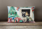 Cairn Terrier Christmas Throw Pillow