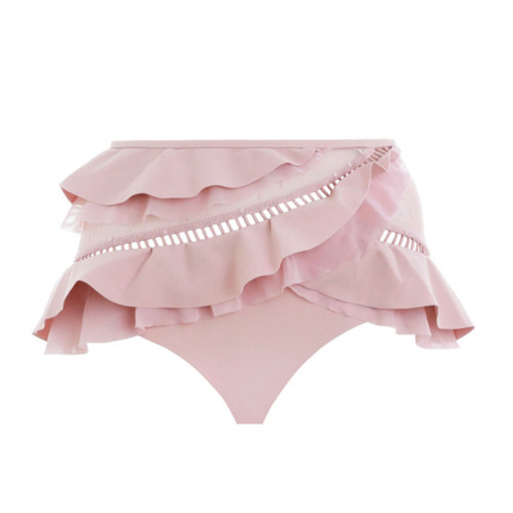 Fashionable Lace Trim Mesh Bikini Swimwear for Women