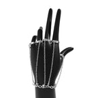 Retro Punk Metal Cross Chain Bracelet for Women