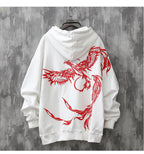 Phoenix Embroidered Men's Hooded Jacket - Fall Fashion