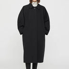 Women’s Mid-Length Cotton Trench Coat with Doll Sleeves