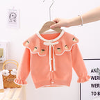 Trendy Knitted Sweater Top for Girls' Cardigans