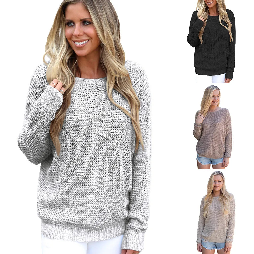 Loose Round Neck Pullover Sweater | Streetwear