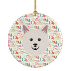 Italian Spitz Merry Christmas Ceramic Ornament