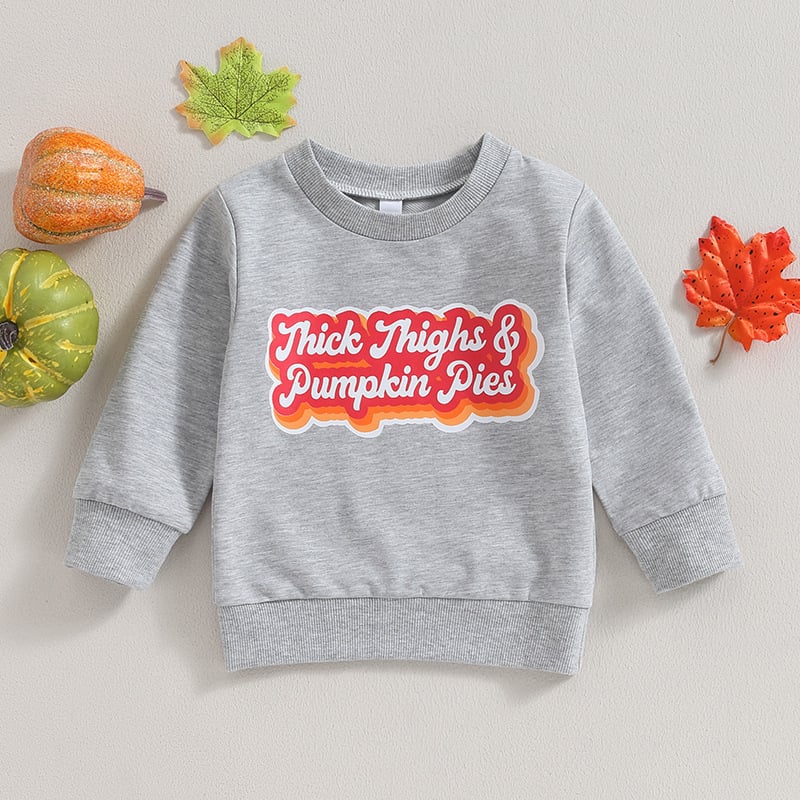 Infant Toddler Halloween Letter Print Long Sleeve Sweater