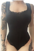 Knot Sexy Lace Patchwork One-Piece Swimsuit