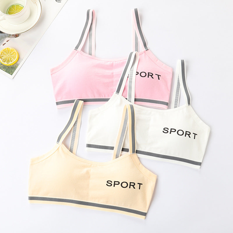 3-Piece Seamless Sports Bra Set for Girls Ages 9-15