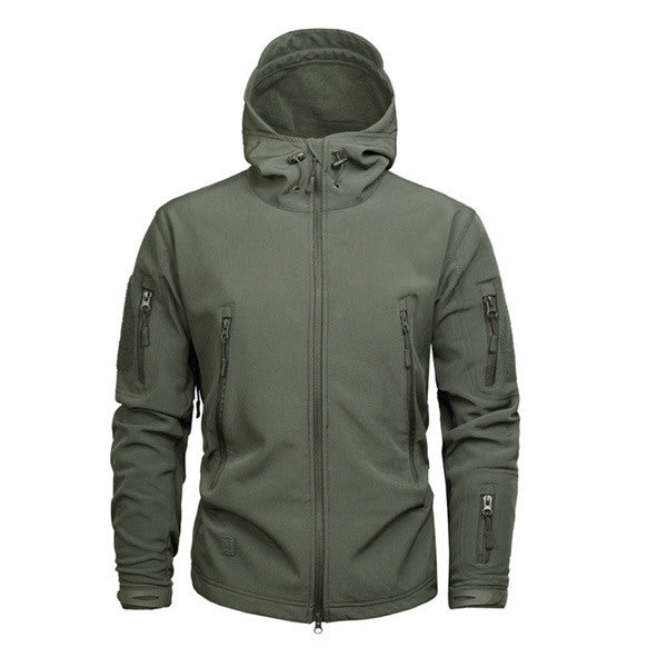 Men's Digital Camouflage Fleece Waterproof Mountaineering Jacket
