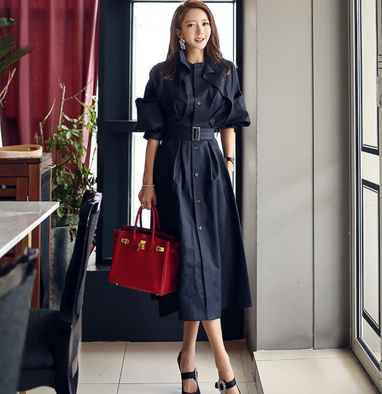 Bat Sleeve Trench Coat