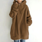 Women's Fuzzy Full-Zip Sport Hoodie Sweatshirt | Streetwear