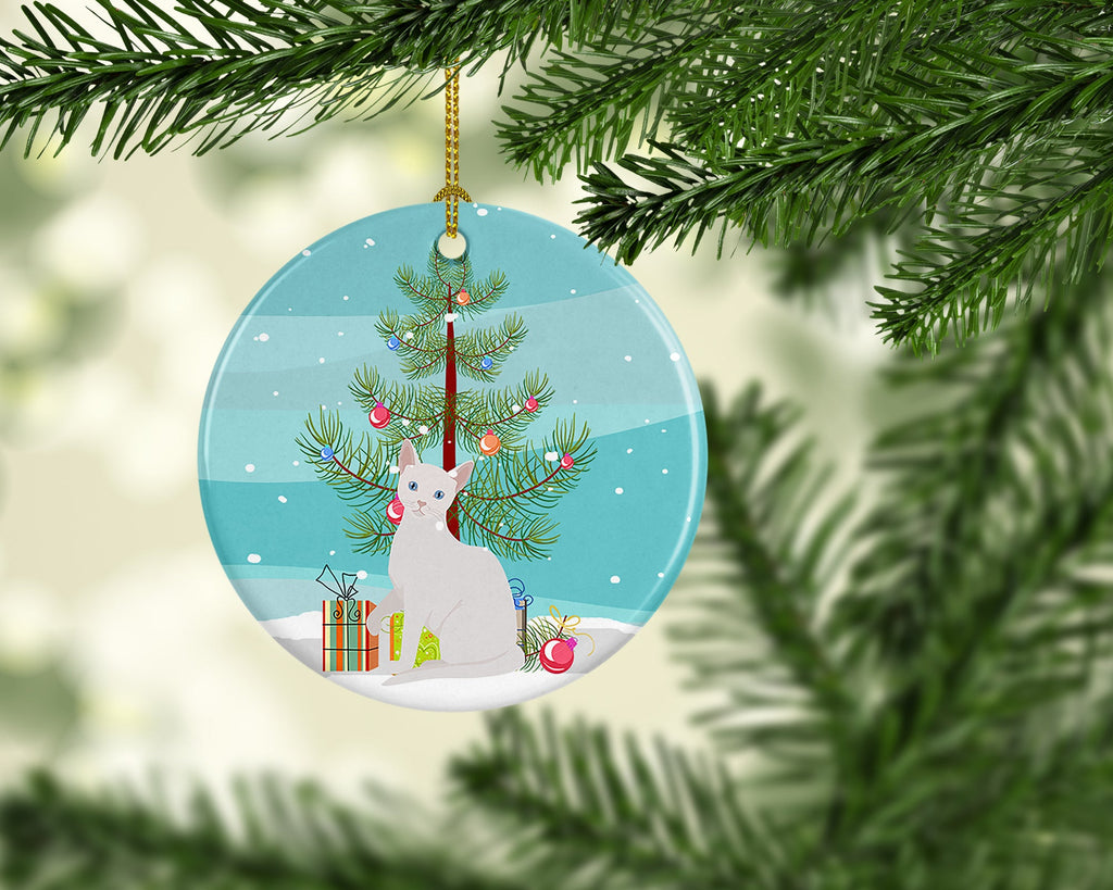 Arabian Mau Cat Christmas Ceramic Ornament