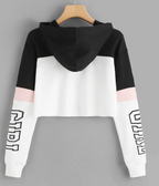Patchwork Crop Hoodie | Streetwear