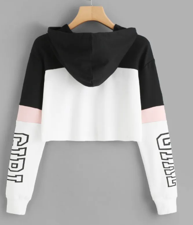 Patchwork Crop Hoodie | Streetwear