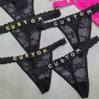 DIY Custom Metal Rhinestone Lace Panties for Women