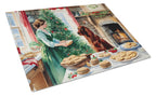 Irish Setter Christmas Cookies Glass Cutting Board