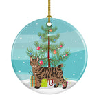 Pixie Bob Cat Christmas Ceramic Ornament