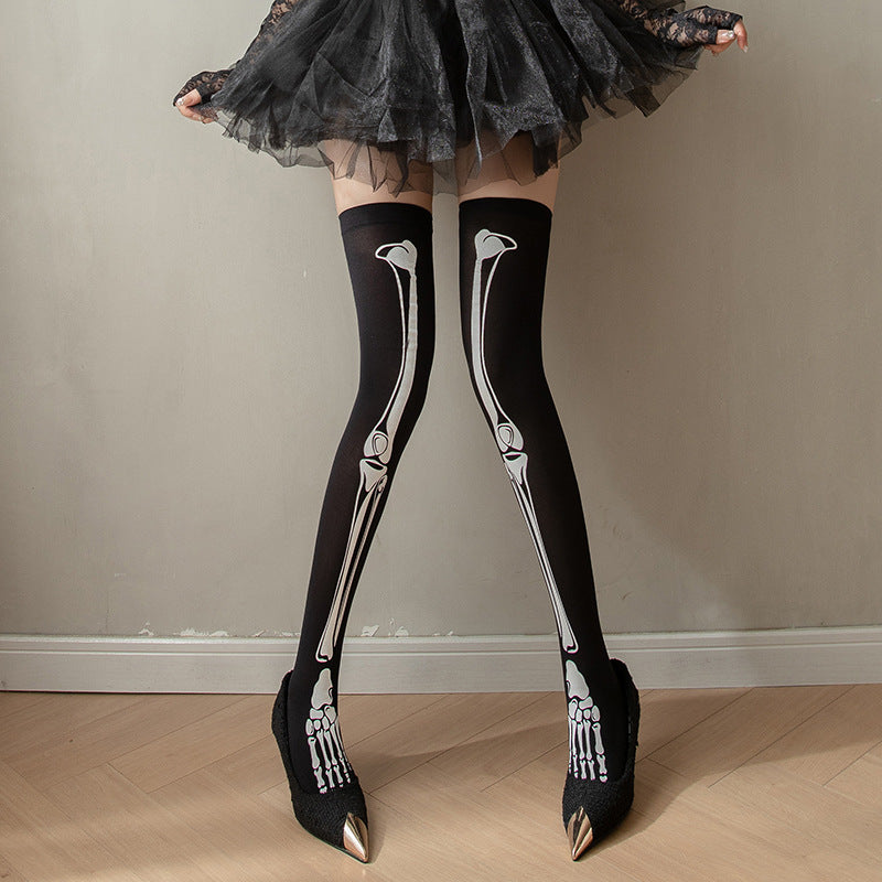 Costume Lingerie with Knee-High Blood Halloween Socks