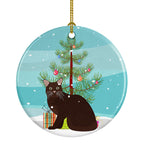 Burmese Cat Christmas Ceramic Ornament