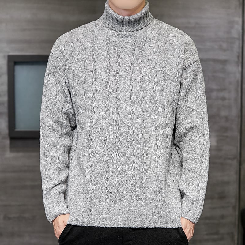 Thickened Loose High Neck Sweater for Men