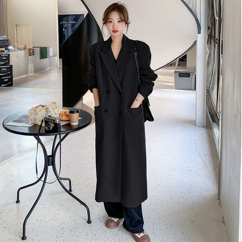 High-Quality Women's Knee-Length Trench Coat