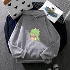Ice Cream Pattern Casual Loose Ladies Hoodie Sweater | Streetwear