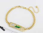 [Duplicate] Jesus Rose Chain Bracelet with Drop Oil Ornament
