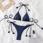 New Sexy Bikini Swimwear Set with Fringes for Women