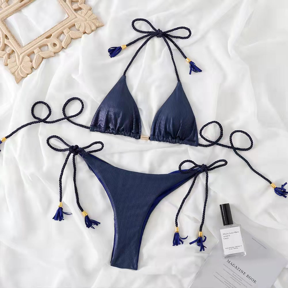 New Sexy Bikini Swimwear Set with Fringes for Women