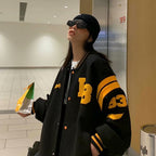 Japanese Black Hooded Zipper Padded Sweater