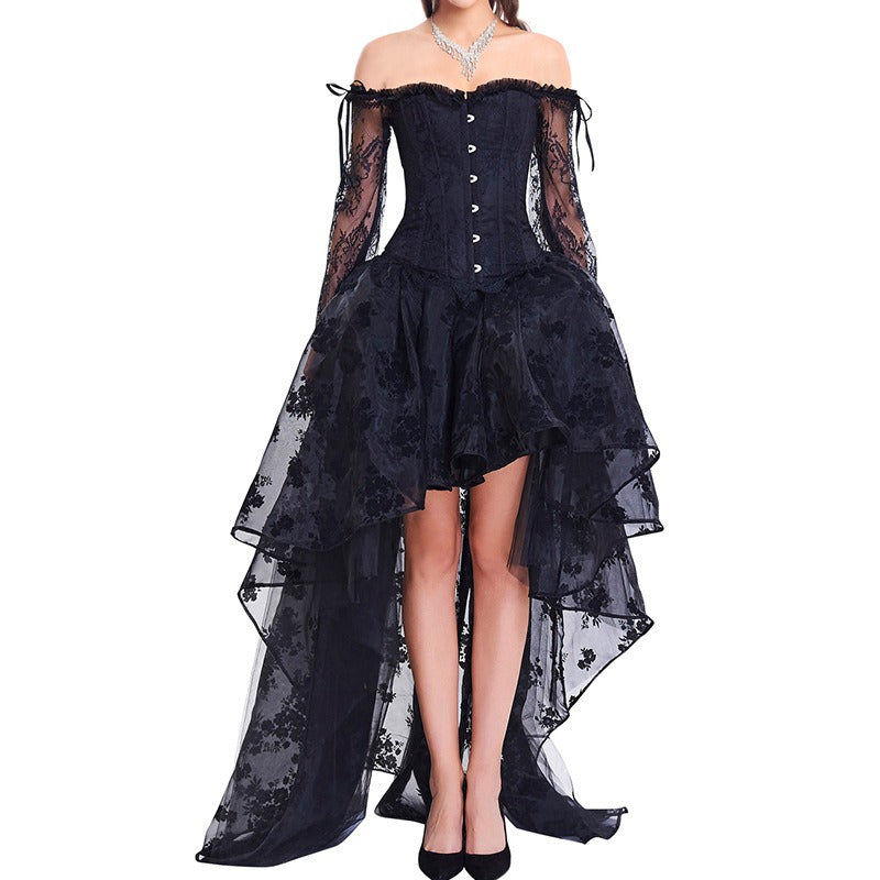 Day the Dead Corset & Lace Skirt Two-Piece Set