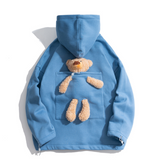 Thick Fleece-lined Loose Mid-length Bear Sweater