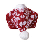 Christmas Heart Snowflake Reindeer Knit Hat for Pets