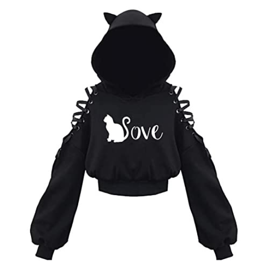Punk Print Long Sleeve Loose Sweatshirt for Women | Streetwear