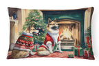 Akita Christmas Throw Pillow