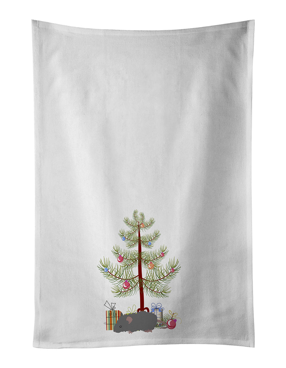 Australian Long Coated Mouse Merry Christmas Kitchen Towel Set of 2