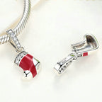 Red Christmas Stocking Boot Pendant (Small)