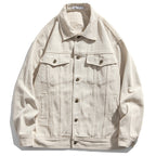 Retro Loose Jacket with Patch Design
