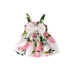 Girls' Korean Floral Dress with Big Bow (Princess Style)