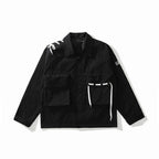 Fashionable Men's Wind Jacket with Functional Suspenders
